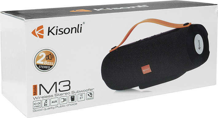Kisonli M3 Ηχείο Bluetooth 5W με Ραδιόφωνο Μαύρο