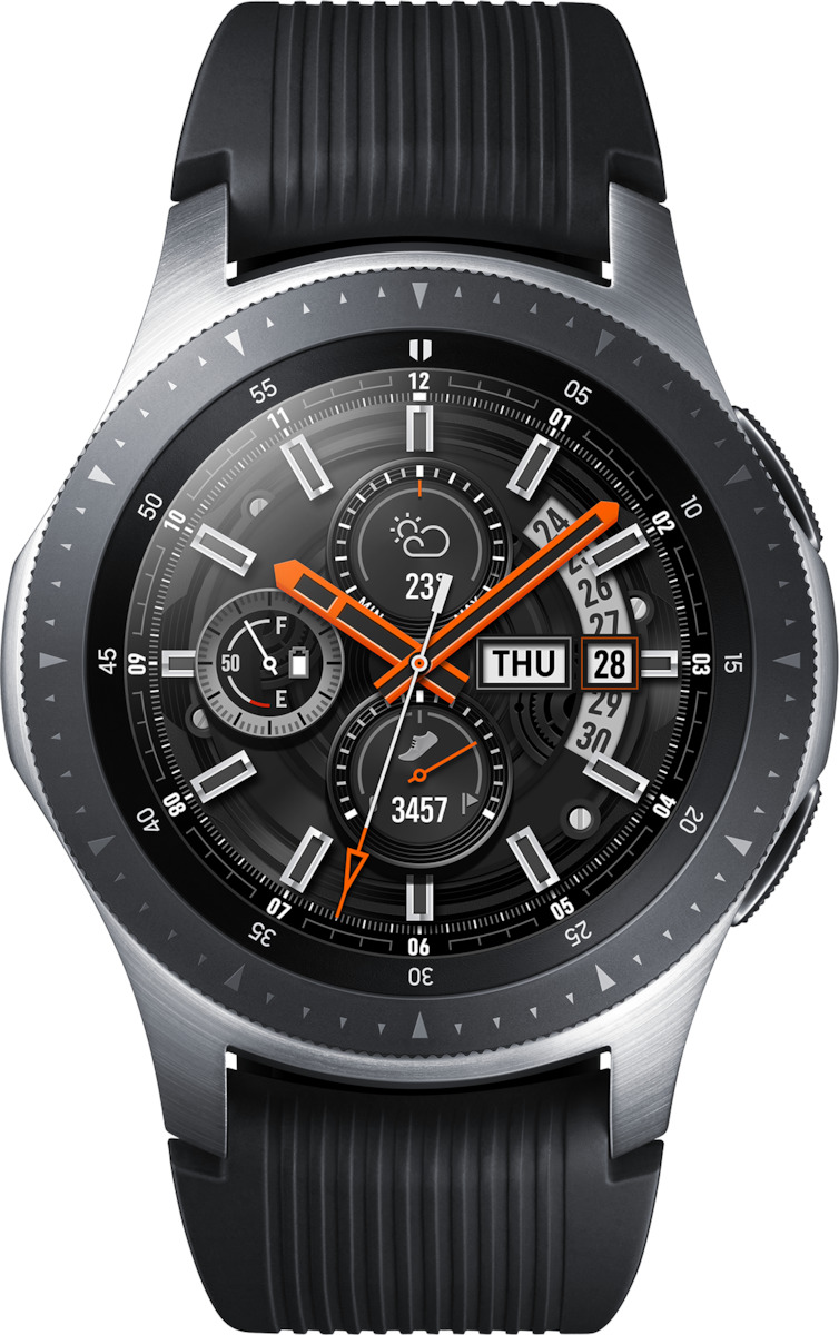 Samsung Galaxy Watch Aluminium 46mm Αδιάβροχο με Παλμογράφο (Silver)