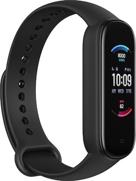 AMAZFIT BAND 5 ΑΔΙΑΒΡΟΧΟ ΜΕ ΠΑΛΜΟΓΡΑΦΟ MIDNIGHT BLACK