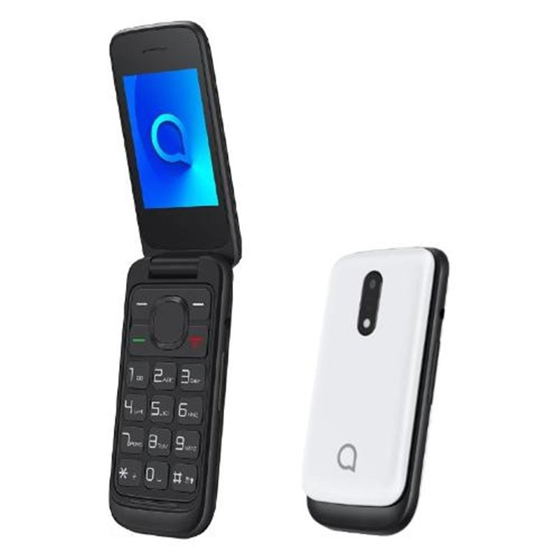 Alcatel 2057D Dual SIM Κινητό με Κουμπιά (Αγγλικό Μενού) Λευκό