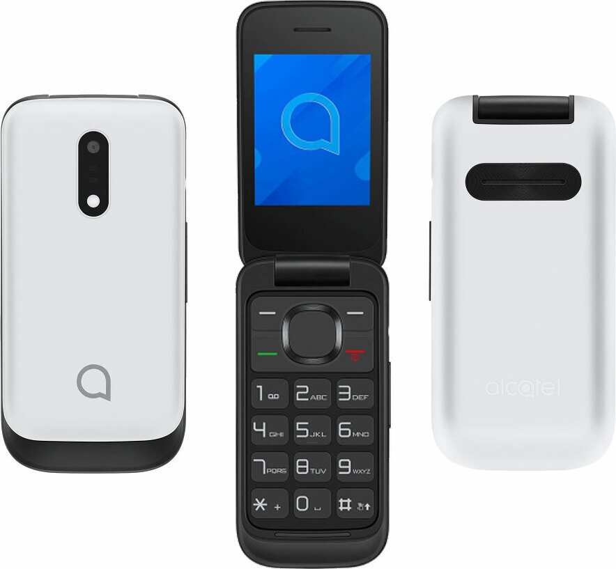 Alcatel 2057D Dual SIM Κινητό με Κουμπιά (Αγγλικό Μενού) Λευκό
