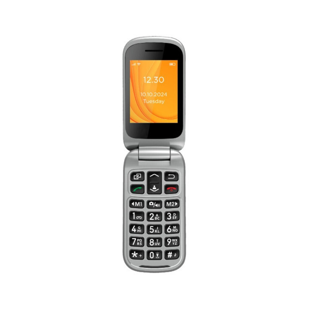 Egoboo Flip 4G Dual SIM Κινητό με Μεγάλα Κουμπιά Μαύρο