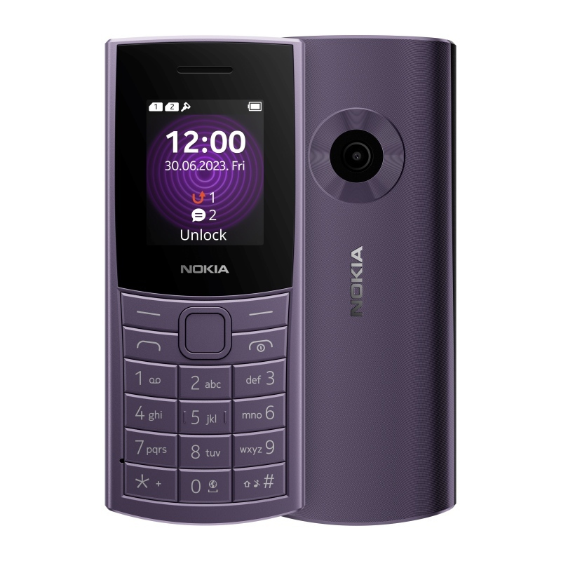 Nokia 110 (2023) Dual SIM Κινητό με Κουμπιά Arctic Purple